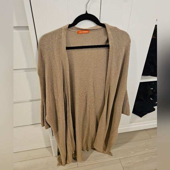 Joe Fresh Sweaters - Open Cardigan tan oversized fit - Joe Fresh XL 3/4 sleeves
